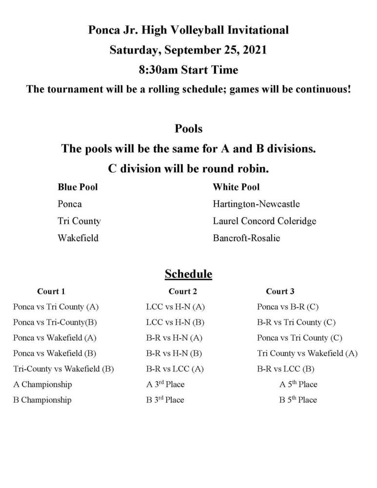 Ponca JH Volleyball Tournament