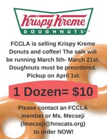 FCCLA Krispy Kreme Donut Sale
